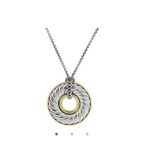 David Yurman 24k gold and sterling silver necklace